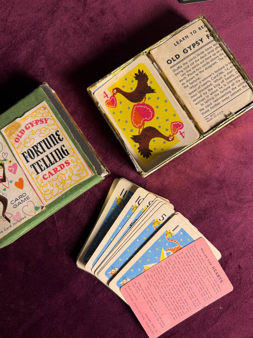 Vintage 1951 Old Gypsy Fortune Telling Cards