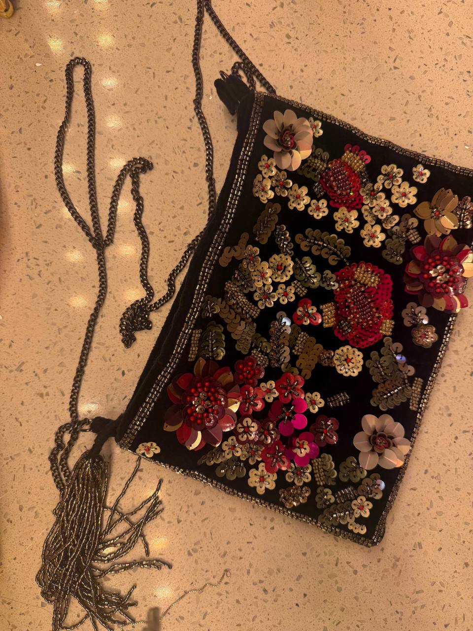 La Bellum Hillary Scott Sequin Embellished Clutch